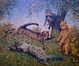 Коты гуляют.